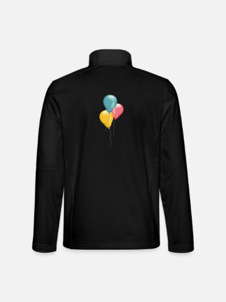 ballon symbole de ballon Couleurs du logo - Veste en tissu softshell Unisexe - noir - Dos