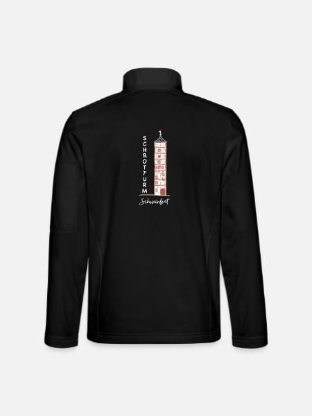 Schweinfurt, emblématique Schrotturm, Bavière - Veste en tissu softshell Unisexe - noir - Dos