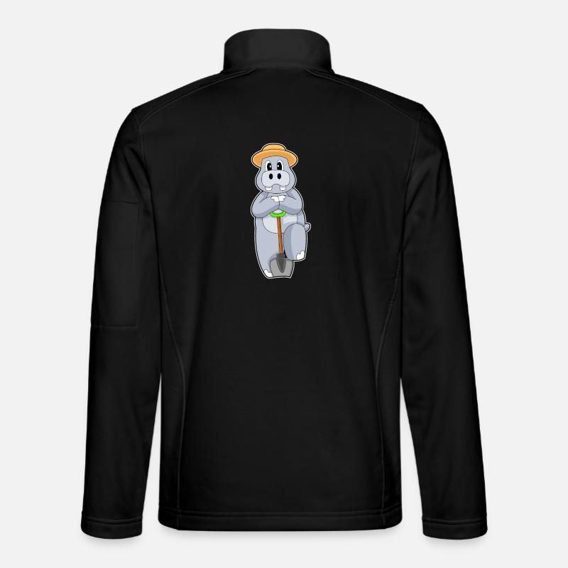 Pelle fermière hippopotame - Veste en tissu softshell Unisexe - noir