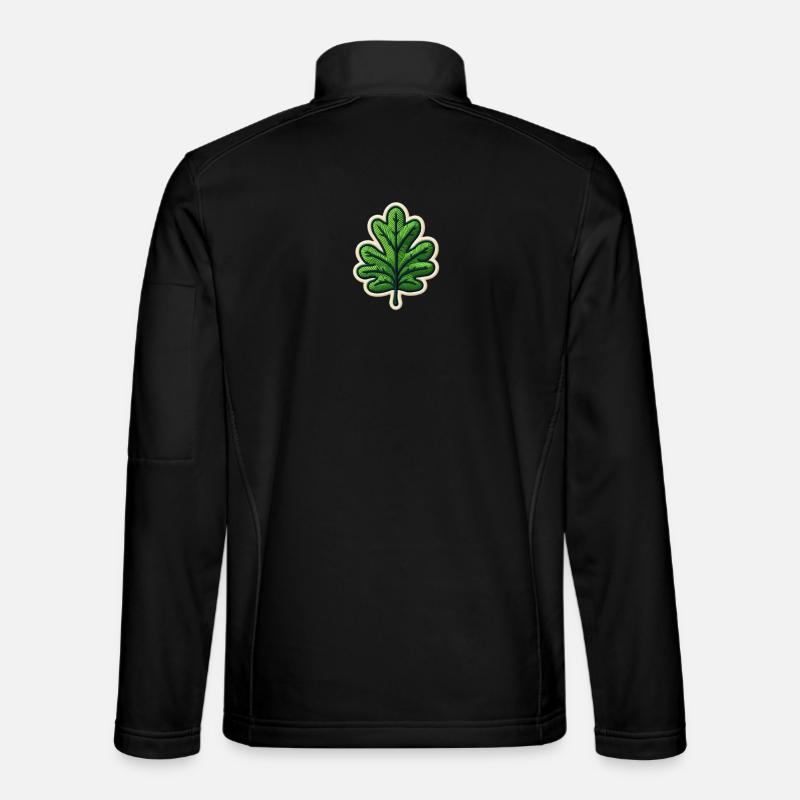 Grünes Blatt Patch - Unisex Softshelljacke - Schwarz