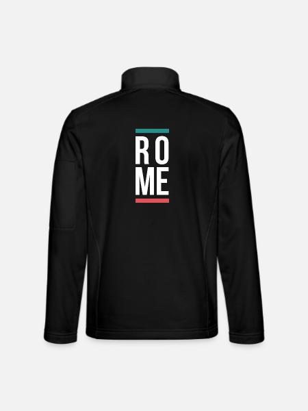 Rome City Bold Typography-Design - Unisex Softshelljacke - Schwarz - Hinten