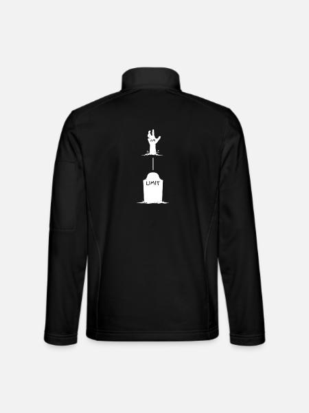 Limit blows up – hand lifts out of grave - Unisex Softshell Jacket - black - Back