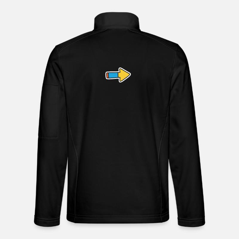 Comic Pfeil Richtung Rechts - Unisex Softshelljacke - Schwarz