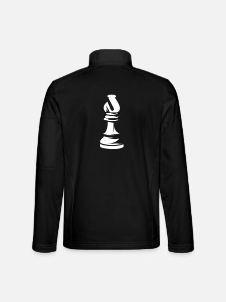 Bishop Bishop Chess Figure Chess Symbol Graphic - Unisex Softshell Jacket - black - Back