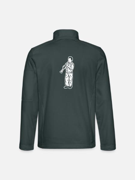 Clarinet Boy - Unisex Softshell Jacket - mouse grey - Back