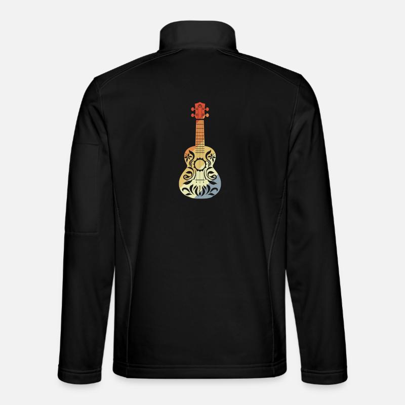 Ukulele Grafik Retro - Unisex Softshelljacke - Schwarz