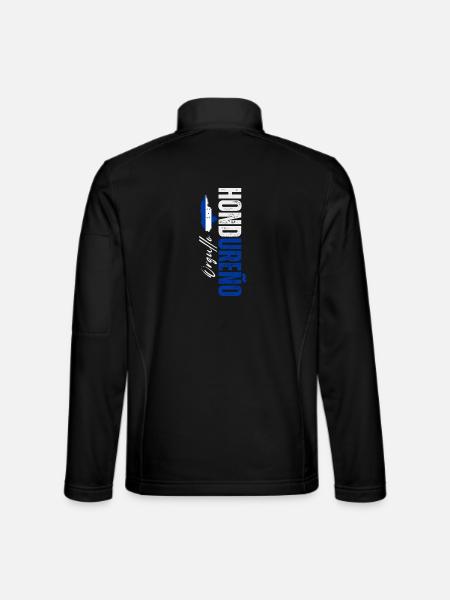Honduran pride, vertical design - Unisex Softshell Jacket - black