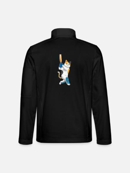 Cat Cricket Cricket Bats - Unisex Softshell Jacket - black