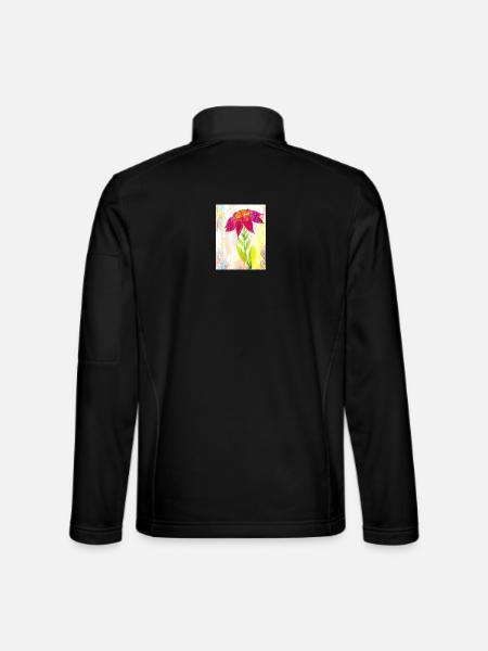 Une fleur - Veste en tissu softshell Unisexe - noir