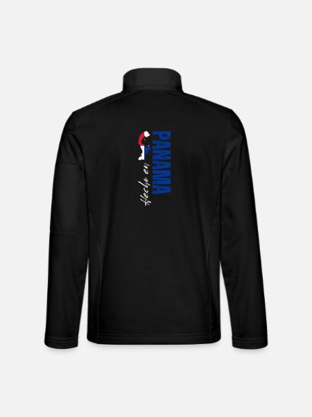 Fabriqué au Panama, né au Panama - Veste en tissu softshell Unisexe - noir - Dos