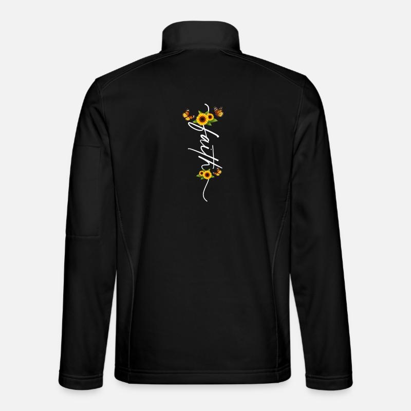Christian Sunflower Positivity God Religion - Unisex Softshell Jacket - black