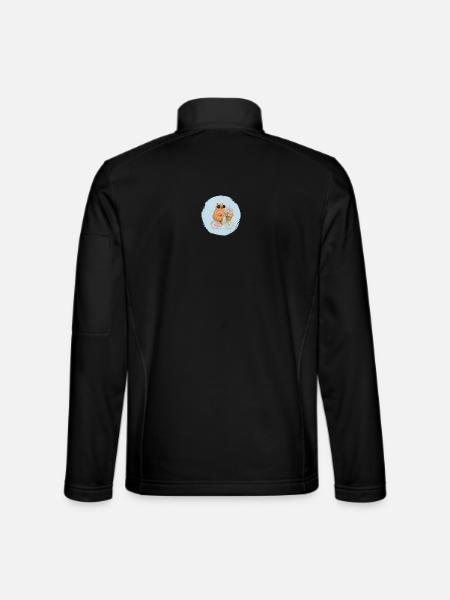 Capybara Bicycle Flowers - Unisex Softshell Jacket - black