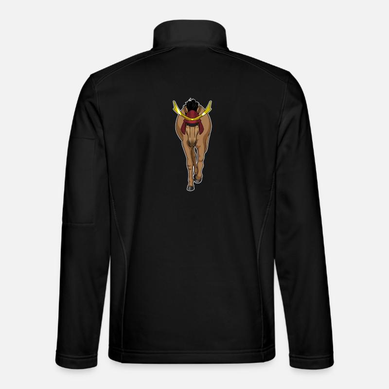 Pferd Samurai Kampfkunst - Unisex Softshelljacke - Schwarz