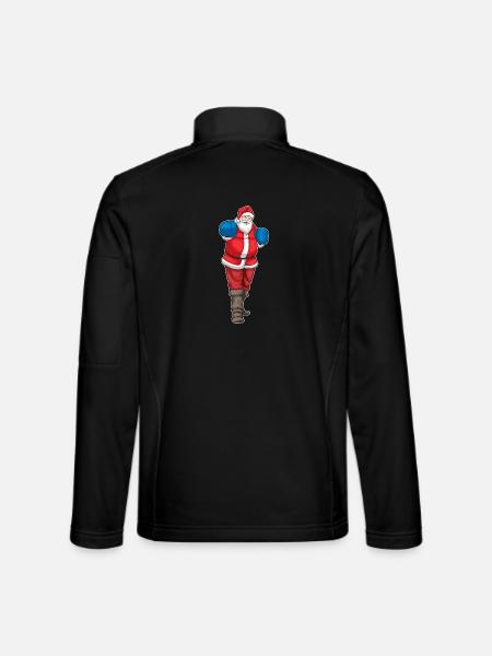 Weihnachtsmann Weihnachten Boxen - Unisex Softshelljacke - Schwarz