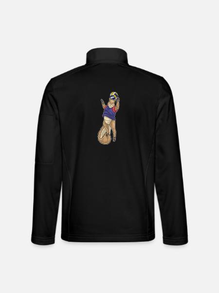 Squirrel Volleyball Player Volleyball - Unisex Softshell Jacket - black