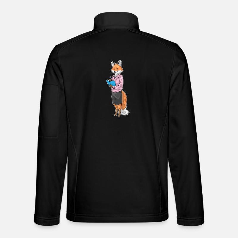 Fox Secretary Notebook Office - Unisex Softshell Jacket - black