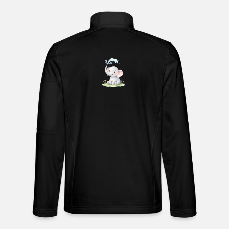 Fontaine d’éléphant pastel Veste en tissu softshell Unisexe