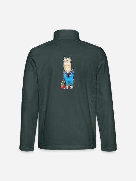 Bureau du Secrétaire des Alpagas - Veste en tissu softshell Unisexe - gris foncé - Dos