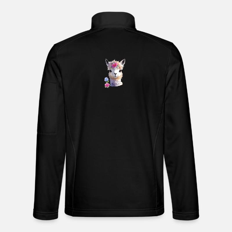 sweet llama - Unisex Softshell Jacket - black