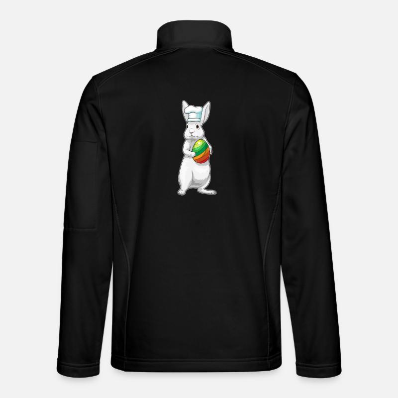Bunny Easter Cooking - Unisex Softshell Jacket - black