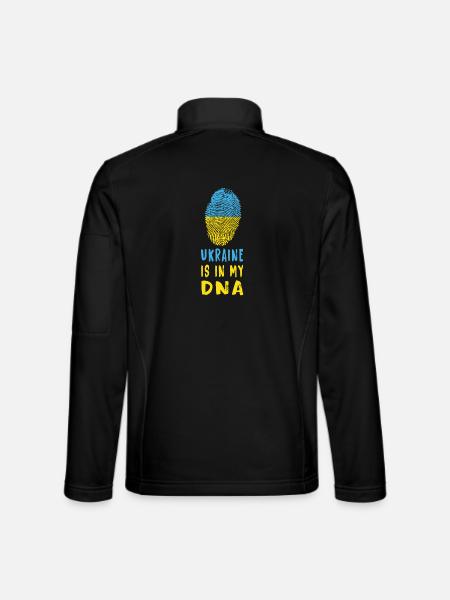 L'Ukraine est dans mon ADN/idée cadeau - Veste en tissu softshell Unisexe - noir - Dos