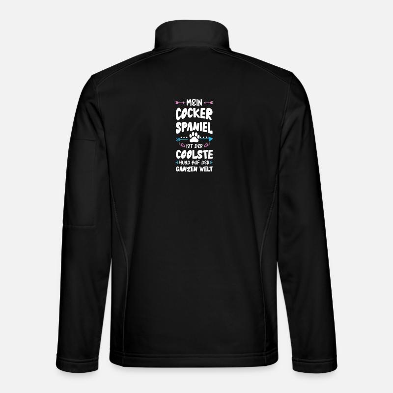 Cocker Spaniel Dog Saying - Unisex Softshell Jacket - black