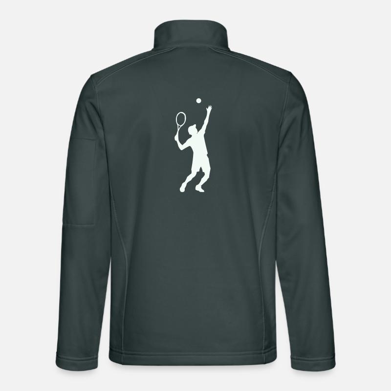 Tennis silhouette in jump Unisex Softshell Jacket