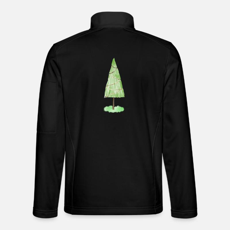 Festive Fir Ornaments Graphic - Unisex Softshell Jacket - black