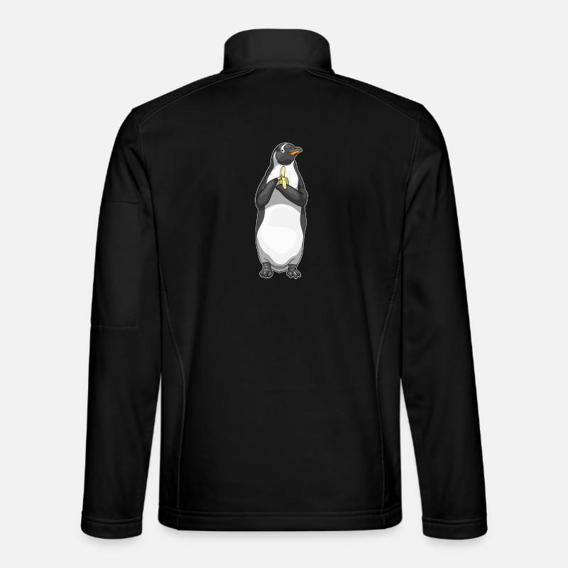 Pingouin Banane Fruit - Veste en tissu softshell Unisexe - noir