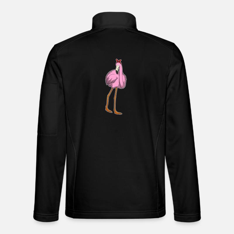 Flamingo Schleife - Unisex Softshelljacke - Schwarz