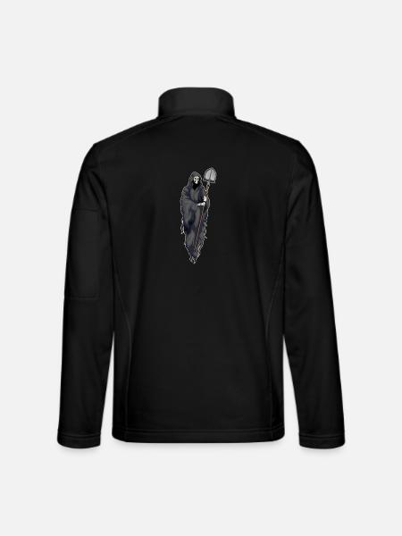Sensemann Halloween Schaufel - Unisex Softshelljacke - Schwarz - Hinten