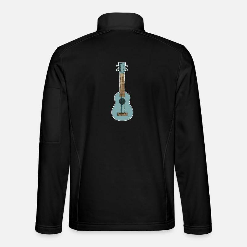 Retro Ukulele - Unisex Softshelljacke - Schwarz