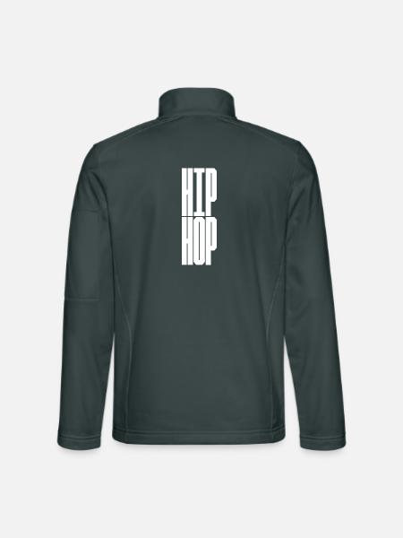 Design de musique Hip Hop audacieux - Veste en tissu softshell Unisexe - gris foncé - Dos