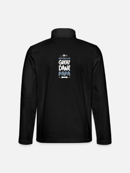 Great Dane Papa Official - Unisex Softshell Jacket - black