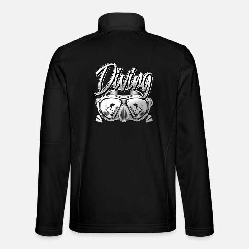 Diving Divers - Unisex Softshell Jacket - black