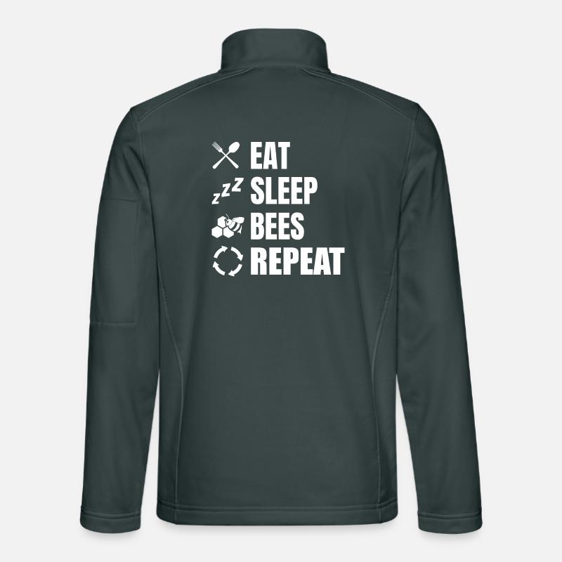 Eating, sleeping, beekeeping, repeating Unisex Softshell Jacket