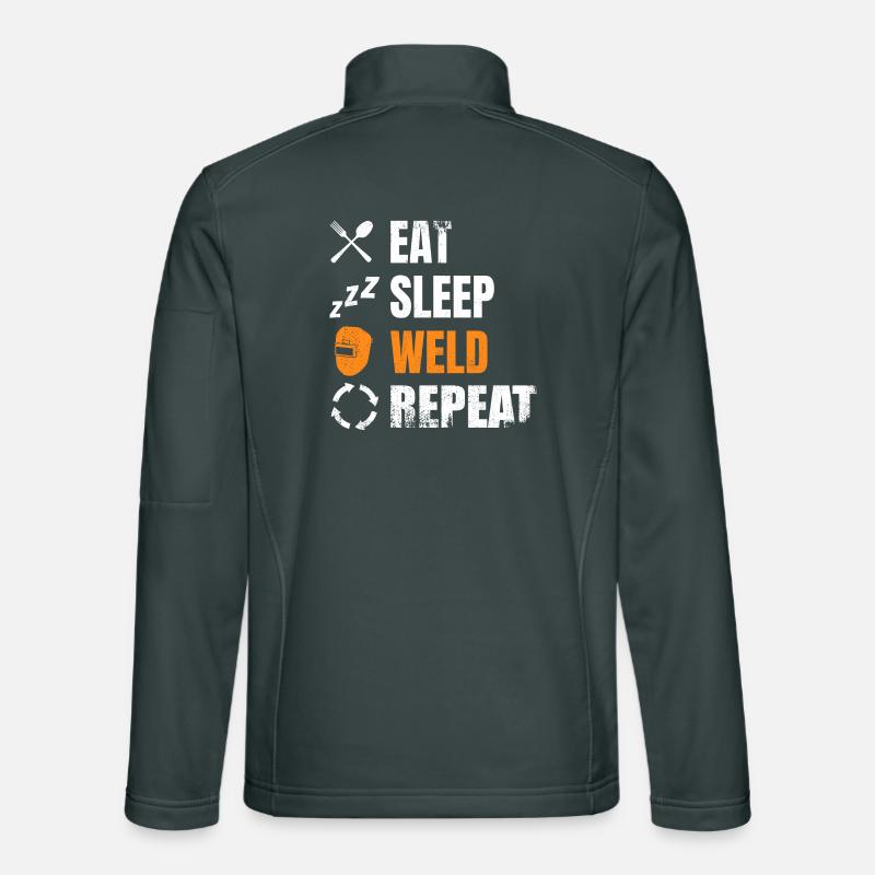 Manger, dormir, souder, répéter Veste en tissu softshell Unisexe