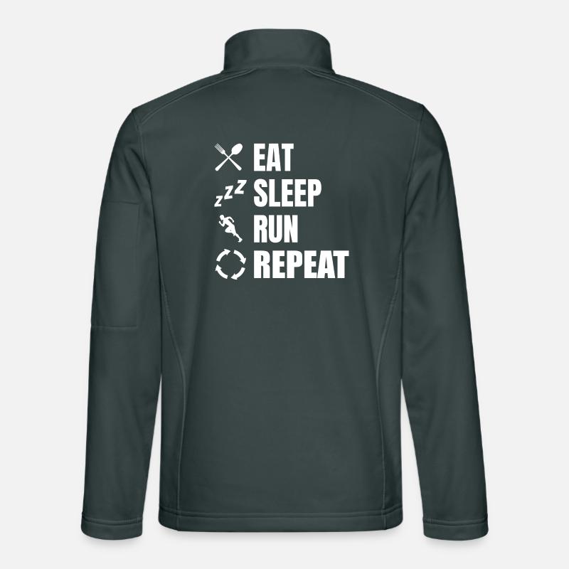 Eat Sleep Run Repeat Unisex Softshelljacke