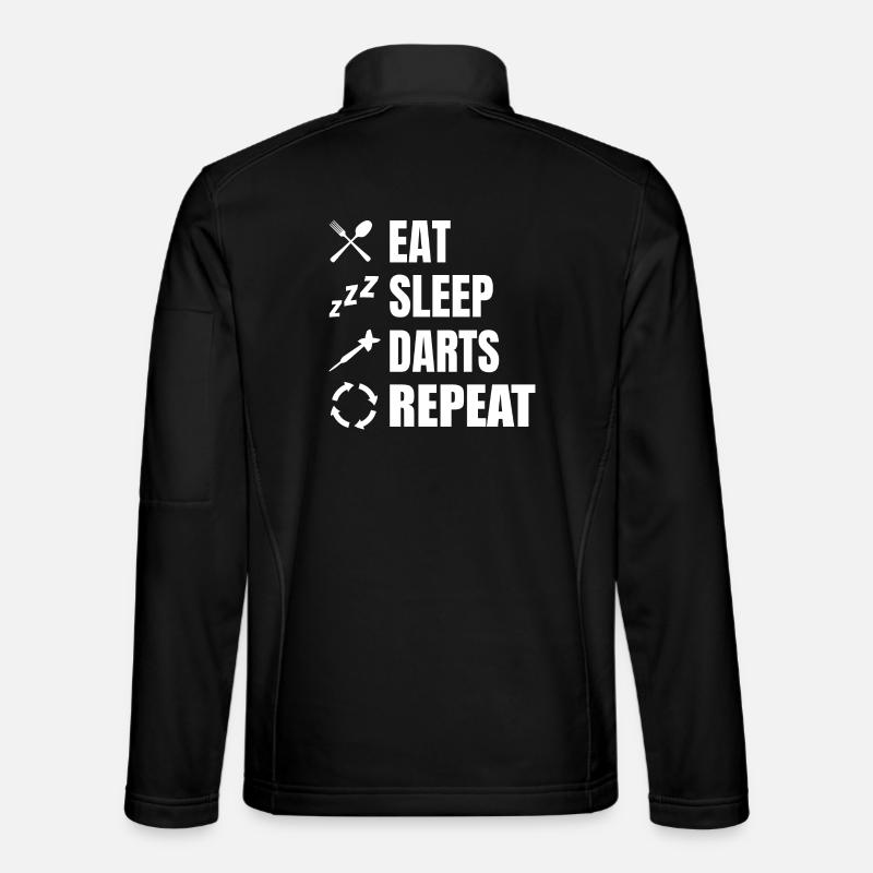 Eating, sleeping, repeating darts - Unisex Softshell Jacket - black