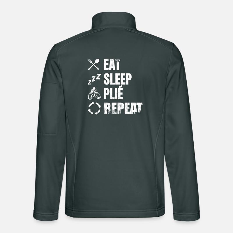Manger Dormir Plié Répéter Veste en tissu softshell Unisexe