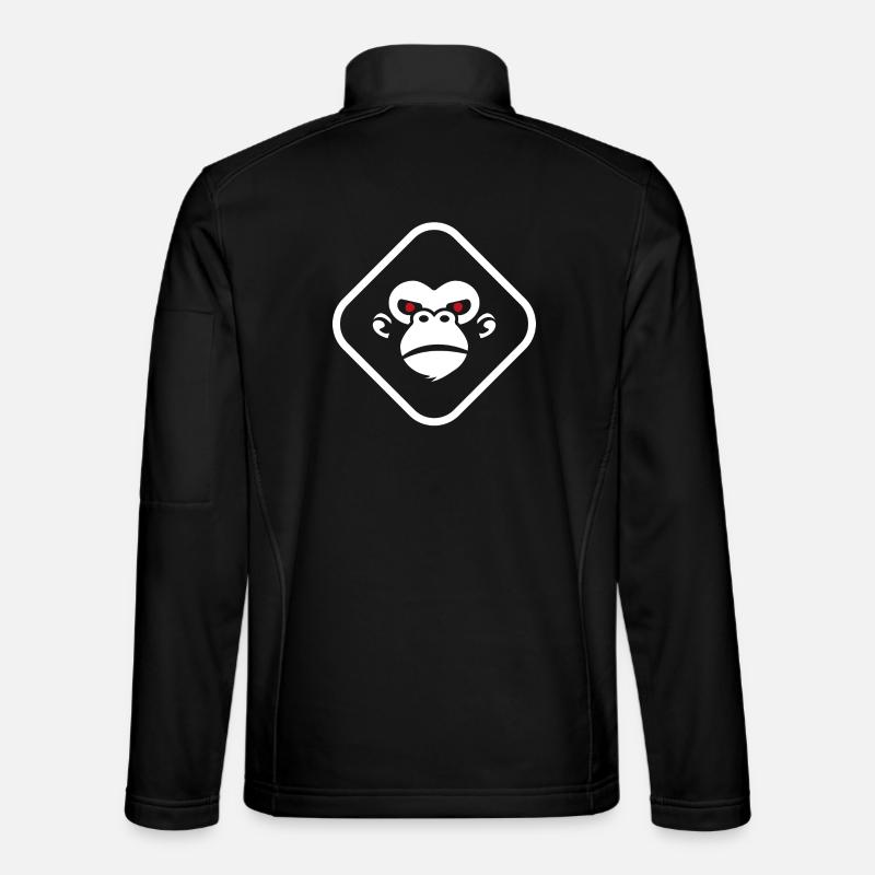 Gorilla Logo dunkler Hintergrund - Unisex Softshelljacke - Schwarz