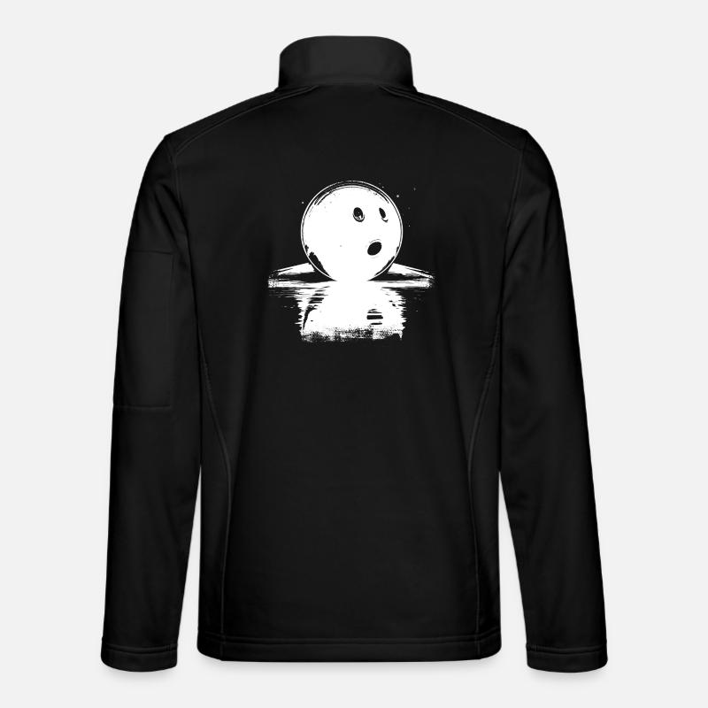 Croquis de boule de bowling - Veste en tissu softshell Unisexe - noir