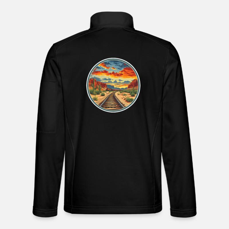 Eisenbahn - Unisex Softshelljacke - Schwarz