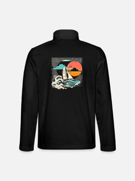 Sailing Cartoon - Unisex Softshell Jacket - black