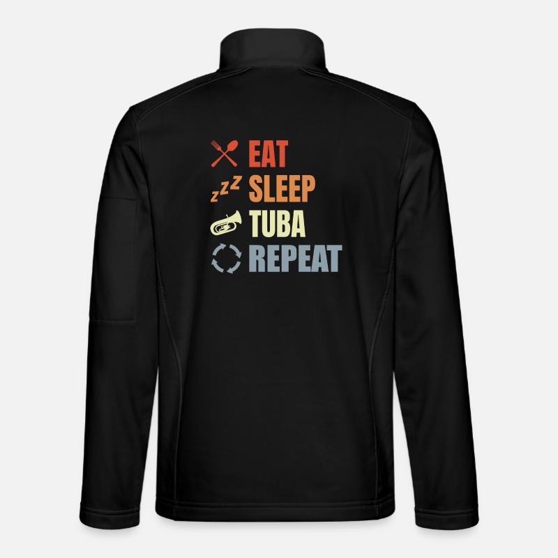 Eat Sleep Tuba Repeat - Unisex Softshell Jacket - black