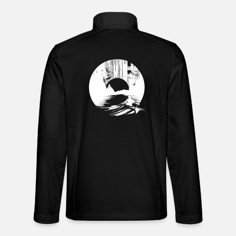 Rowing Drawing - Unisex Softshell Jacket - black