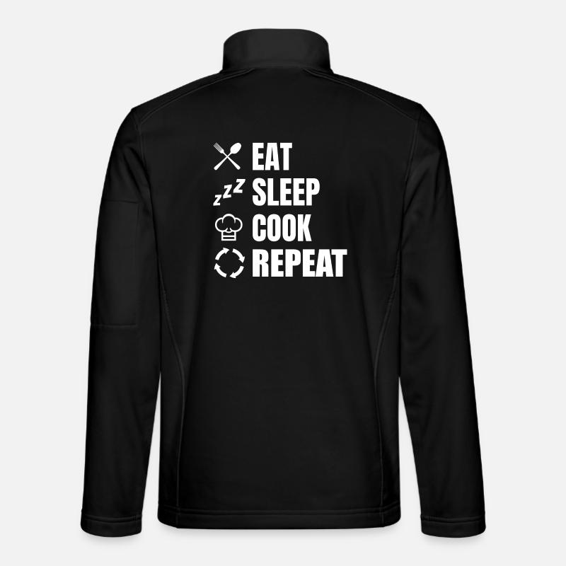Eat Sleep Cook Repeat - Unisex Softshell Jacket - black
