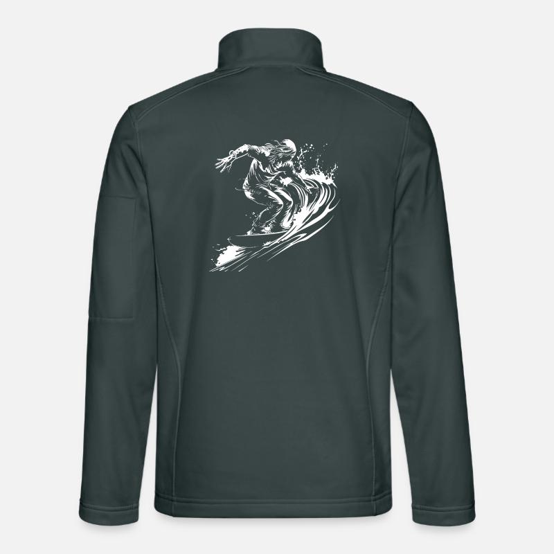 Surfer Sketch Unisex Softshell Jacket