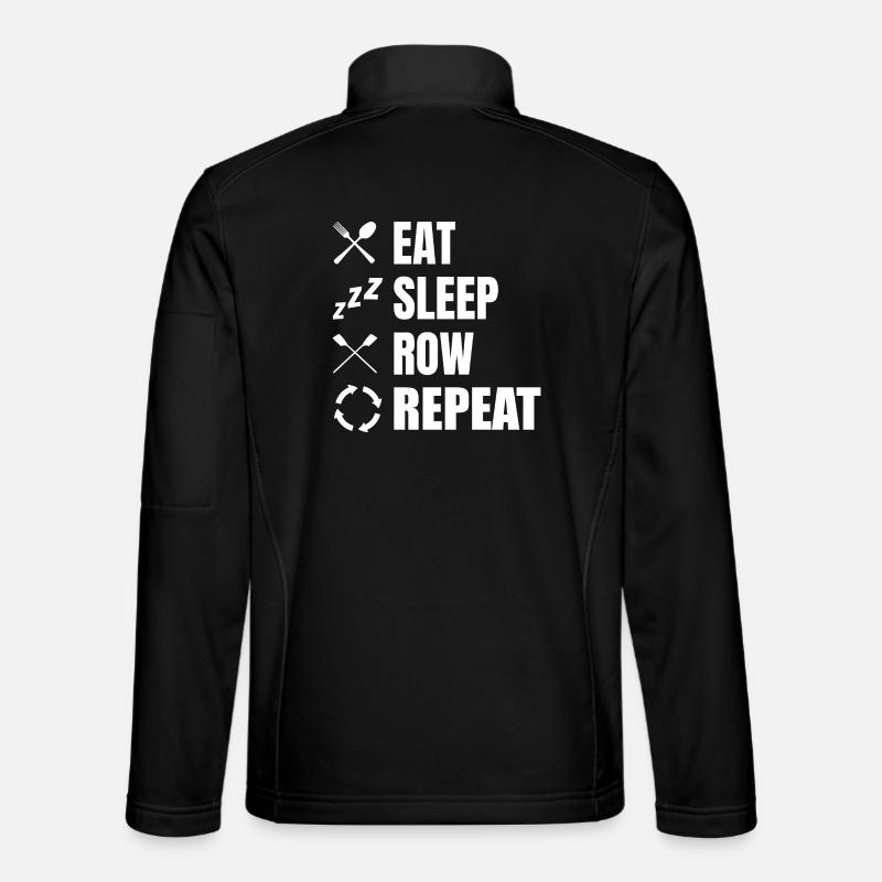 Manger dormir Row Répéter - Veste en tissu softshell Unisexe - noir