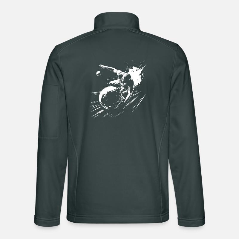 Graphiques de bowling Veste en tissu softshell Unisexe
